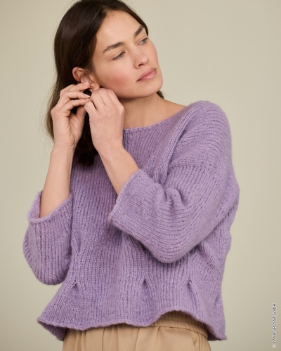 Artikelbild des Artikels “Top Down Pullover aus Alpaca Air II 33 - Beigebraun | 44/46, 48/50 (300g)“