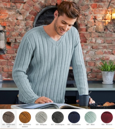 Artikelbild des Artikels “Herrenpullover aus Cool Wool Big (Melange) “