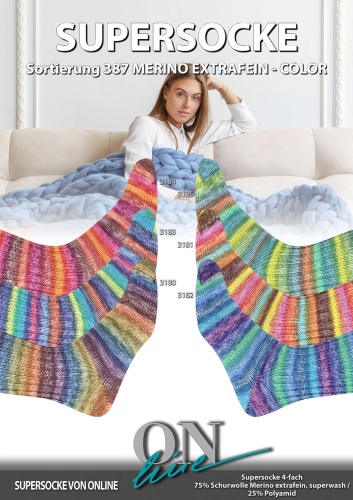 Artikelbild des Artikels “ONline Supersocke Sort. 387 Merino Extrafein Color 100g “