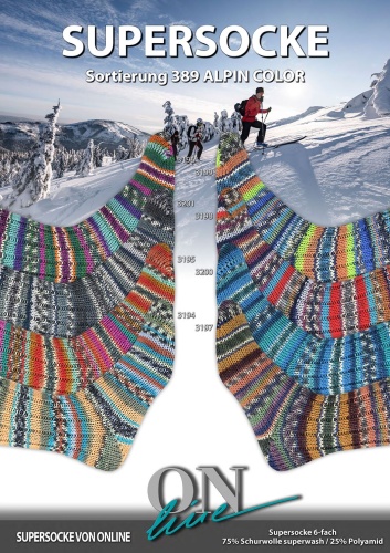 Artikelbild des Artikels “ONline Supersocke 6-fach 150g Sort. 389 Alpin Color “