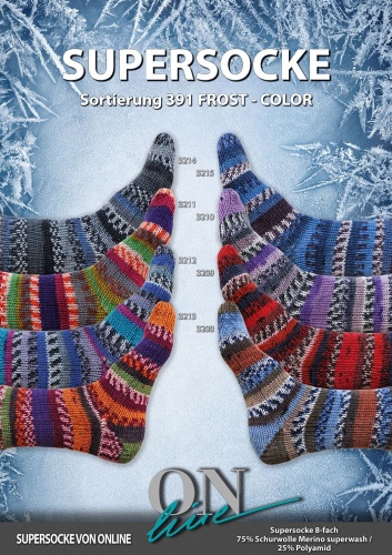 Artikelbild des Artikels “ONline Supersocke 8-fach 150g  Sort. 391 Frost Color “