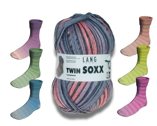 Artikelbild des Artikels “Twin Soxx 100g 4-fädig 1099 HappyStripes “