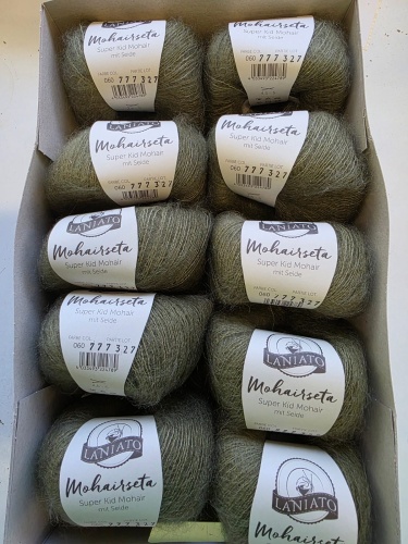 Artikelbild des Artikels “250g Laniato Mohairseta in Farbe 60 Oliv “