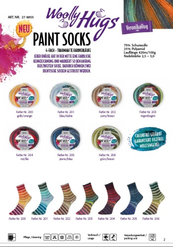 Artikelbild des Artikels “Woolly Hugs Paint Socks 100g “
