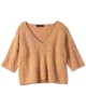 Artikelbild 3 des Artikels “V-Pullover Glatt Rechts Mit Dreiviertelärmeln aus Summer Cashmere & Silkhair “