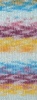 3046 - Zart-/Himmelblau/Ocker/Safrangelb/Brombeer/Beere
