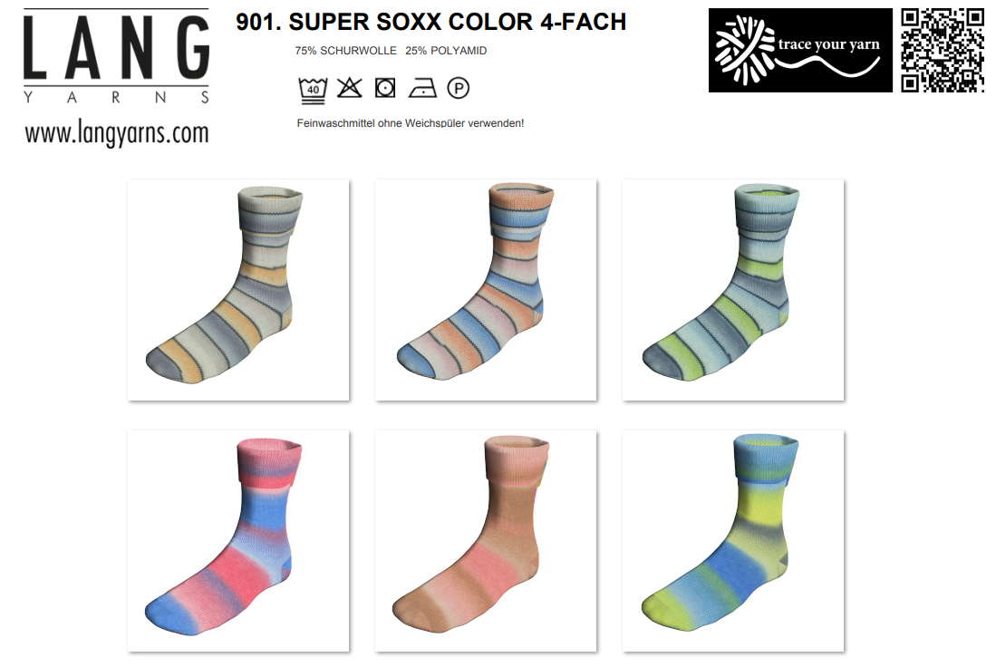 Artikelbild 1 des Artikels “Super Soxx 100g 4-fädig Mix Pack Soxx “