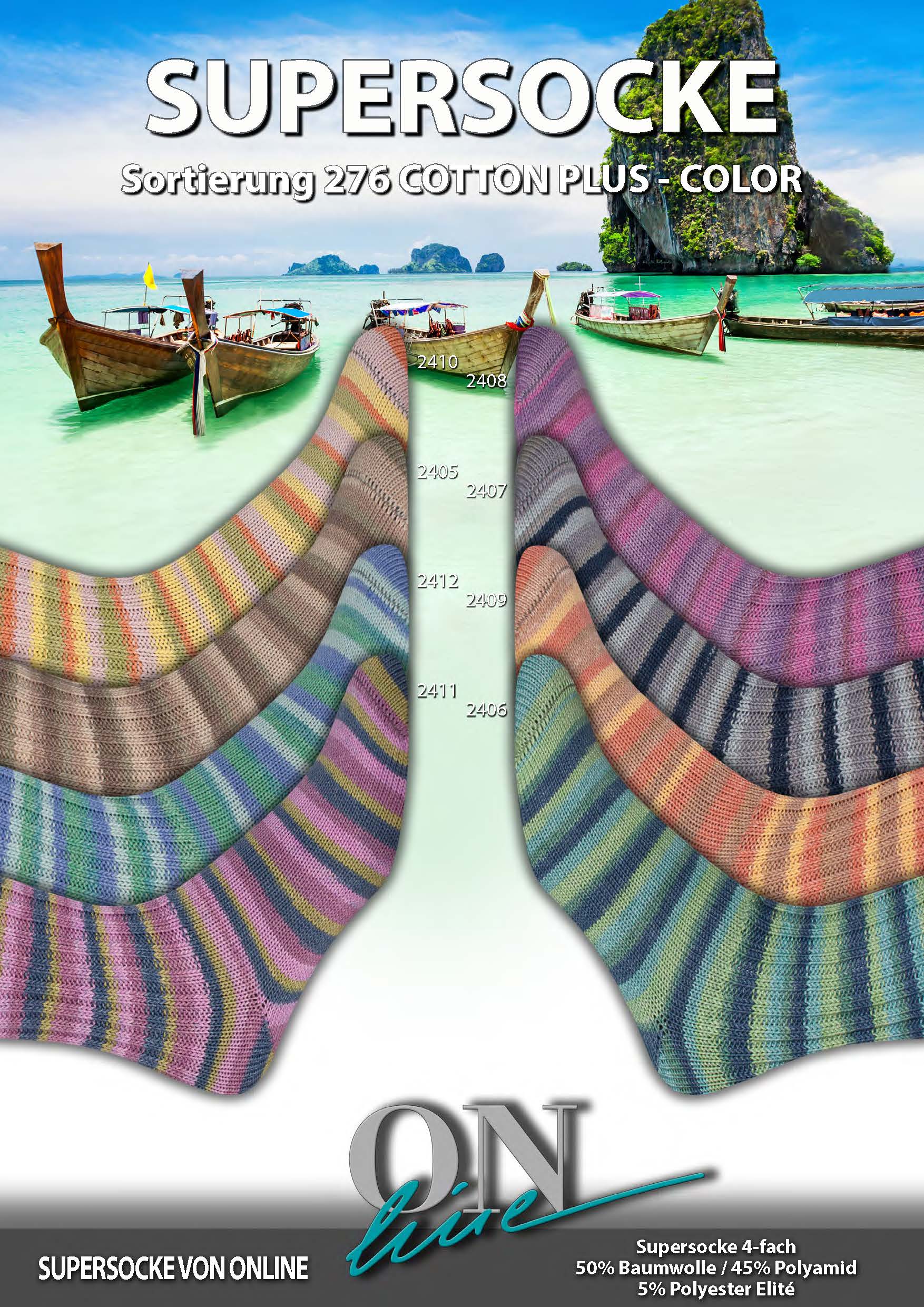 Artikelbild 1 des Artikels “ONline Supersocke Sort. 276 Cotton Plus Color 100g “