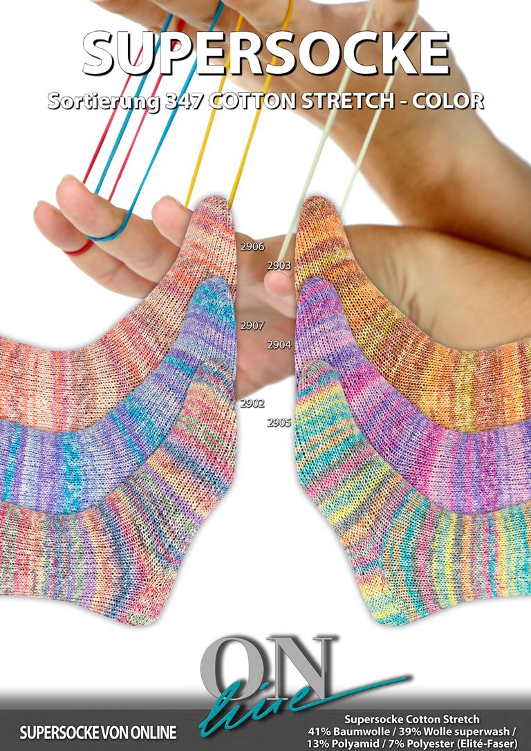 Artikelbild 1 des Artikels “ONline Supersocke Sort. 347 Cotton Stretch Color 100g “