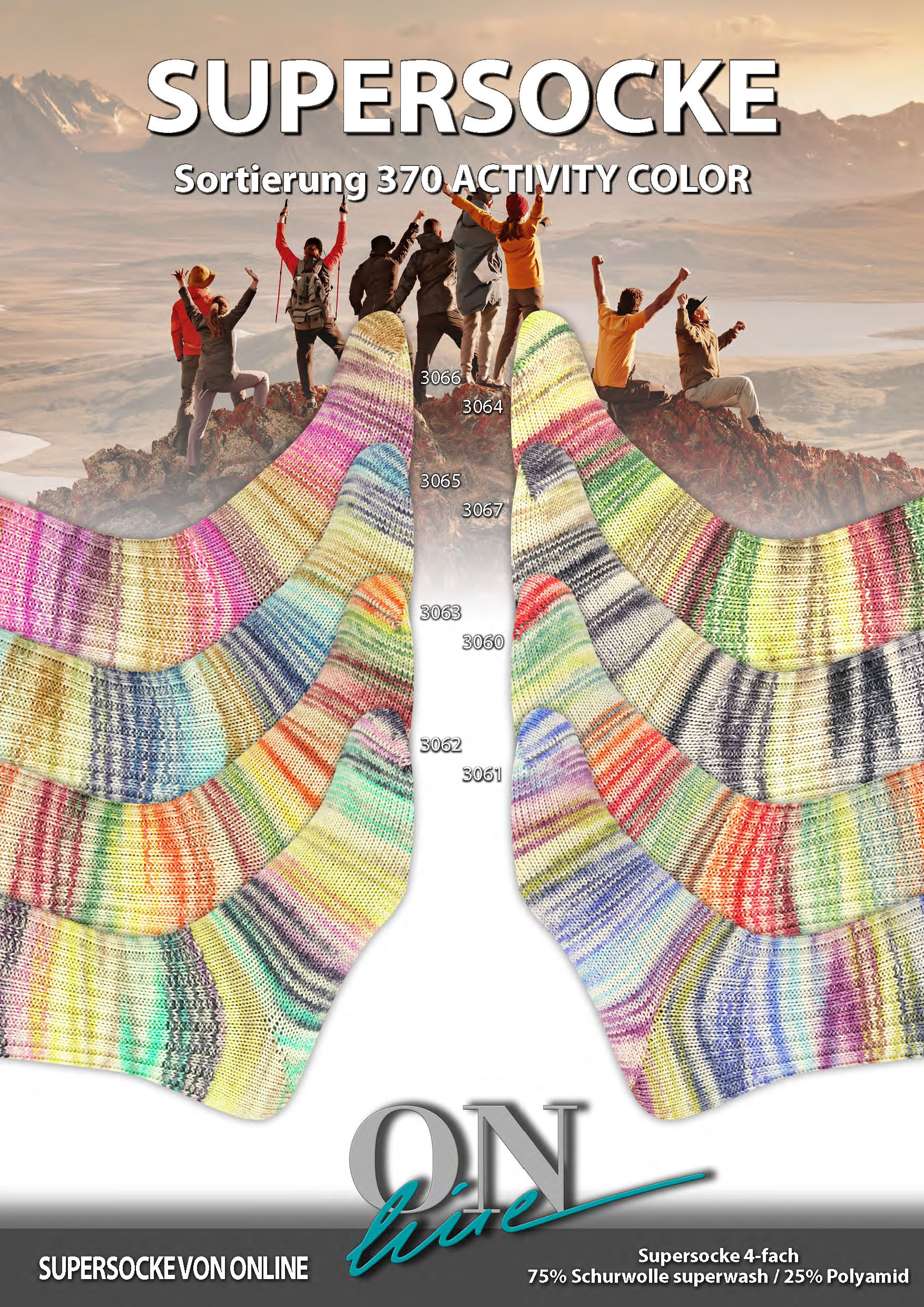 Artikelbild 1 des Artikels “ONline Supersocke Sort. 370 Activity Color 100g “