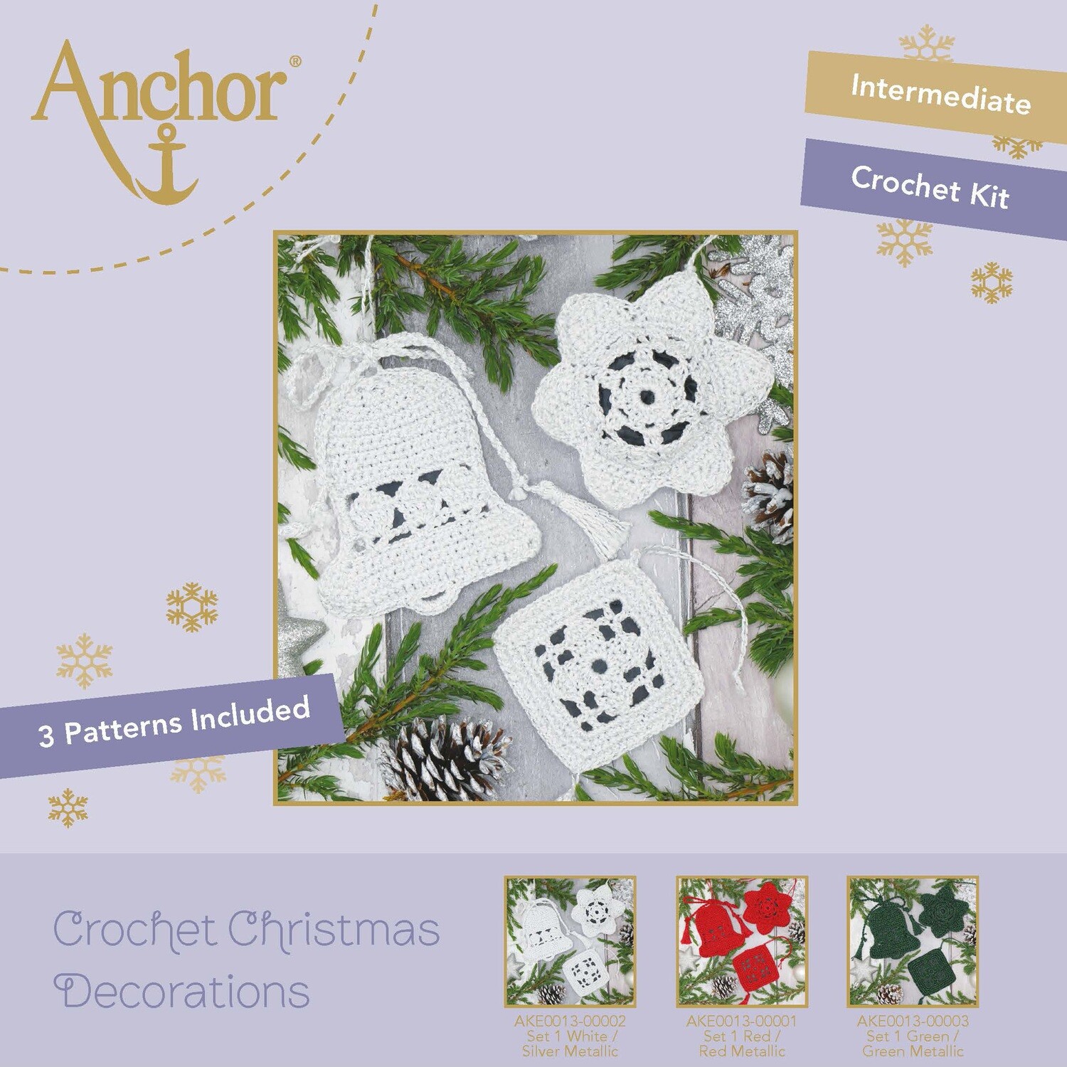 Artikelbild 1 des Artikels “ANCHOR Häkelset 1 WEISS/SILBER Metallic Christmas “