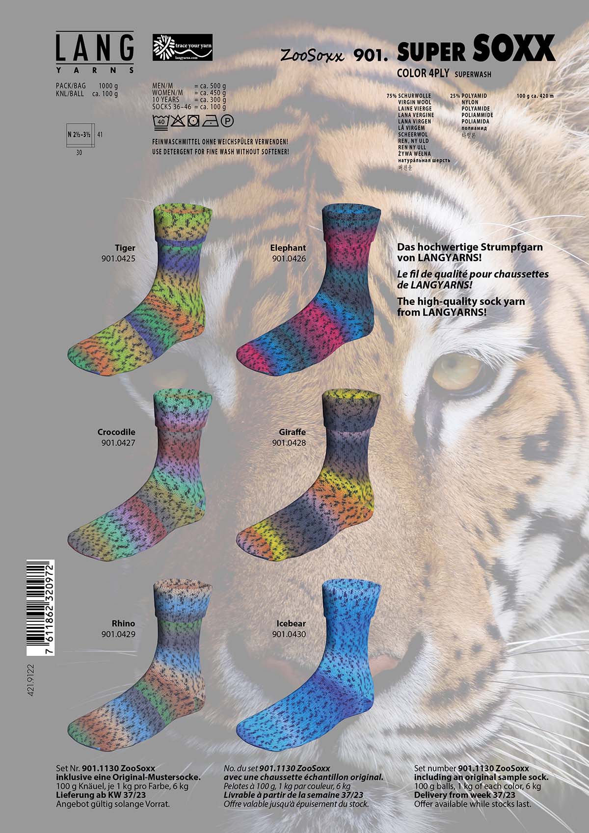 Artikelbild 1 des Artikels “Super Soxx 100g 4-fädig Zoo Soxx “