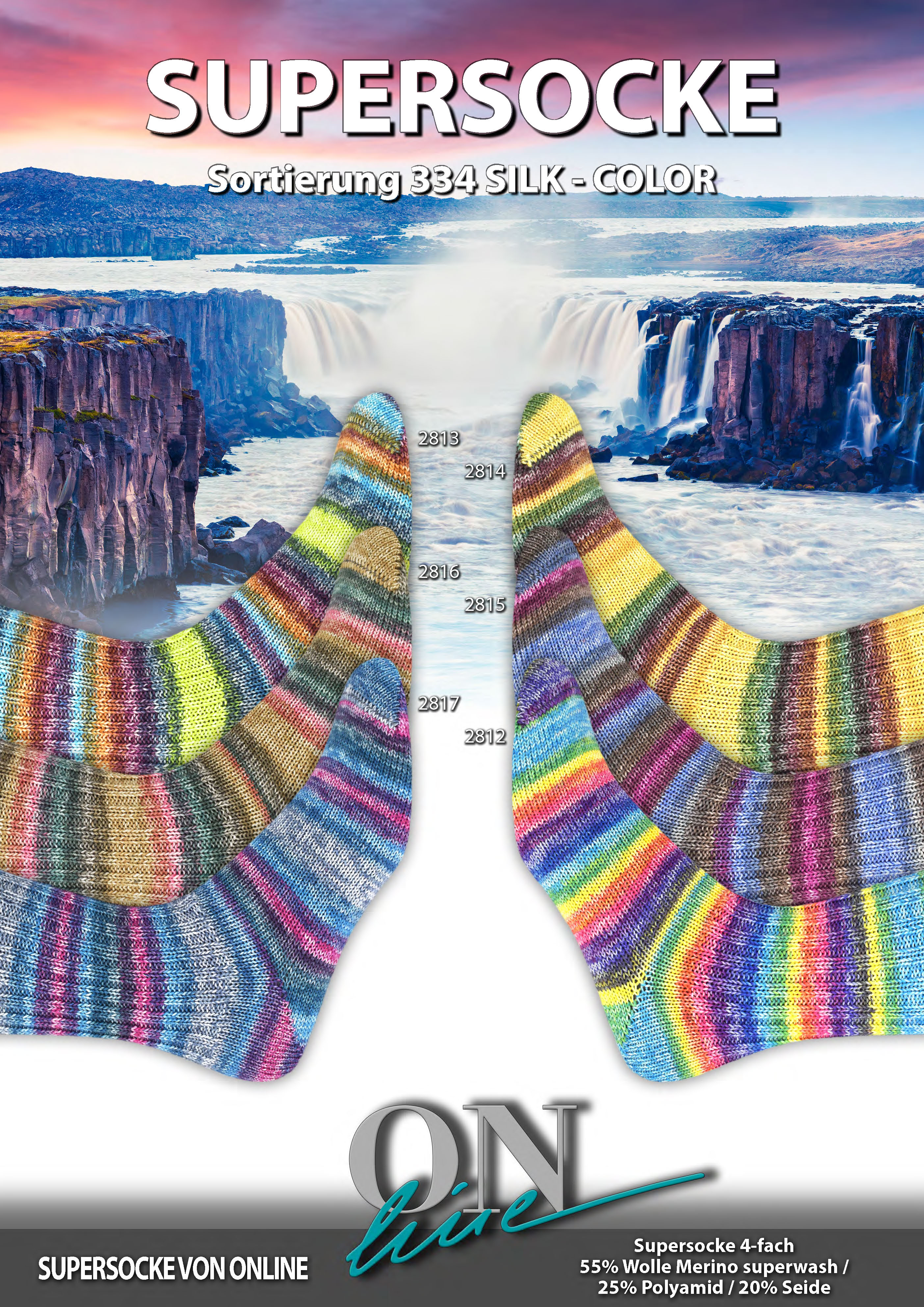 Artikelbild 1 des Artikels “ONline Supersocke Sort. 334 Silk-Color 100g “