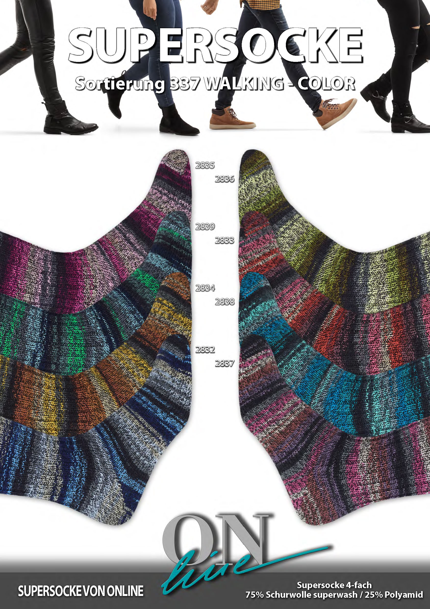 Artikelbild 1 des Artikels “ONline Supersocke Sort. 337 Walking Color 100g “