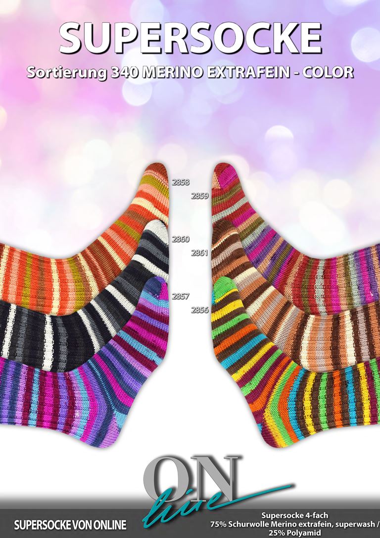 Artikelbild 1 des Artikels “ONline Supersocke Sort. 340 Merino Extra Fine Color 100g “