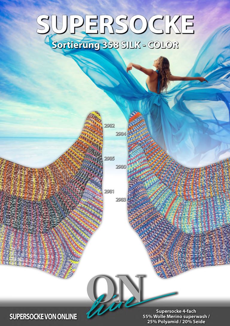 Artikelbild 1 des Artikels “ONline Supersocke Sort. 358 Silk-Color 100g “