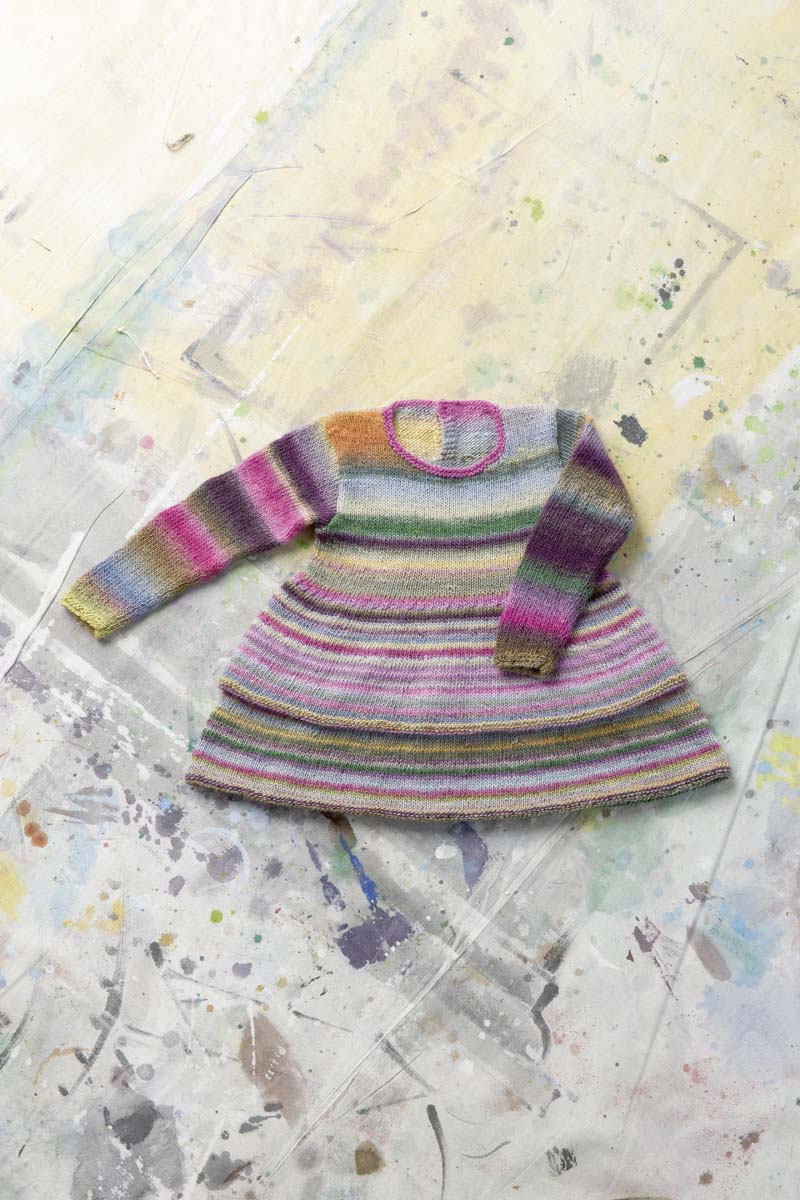 Artikelbild 1 des Artikels “Kleid aus Mille Colori Baby 845.0200 - Braun/Grün/Violett | 98 (250g)“