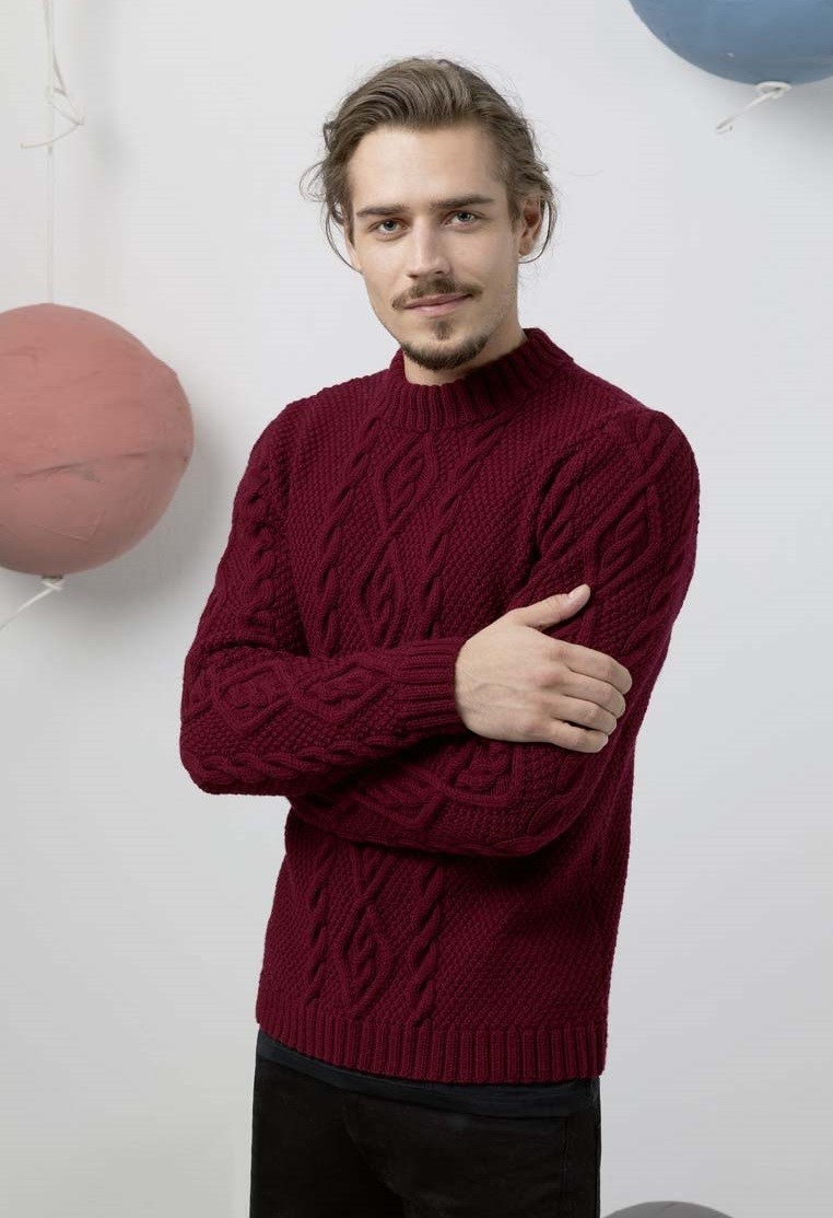 Artikelbild 1 des Artikels “Herrenpullover mit Zopfmuster (III) aus Merino 120 “