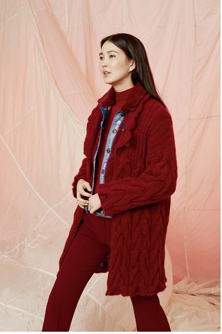 Artikelbild 1 des Artikels “Jacke mit Volantkragen aus Malou Light 887.0109 - Rosa | L-XL (600g)“