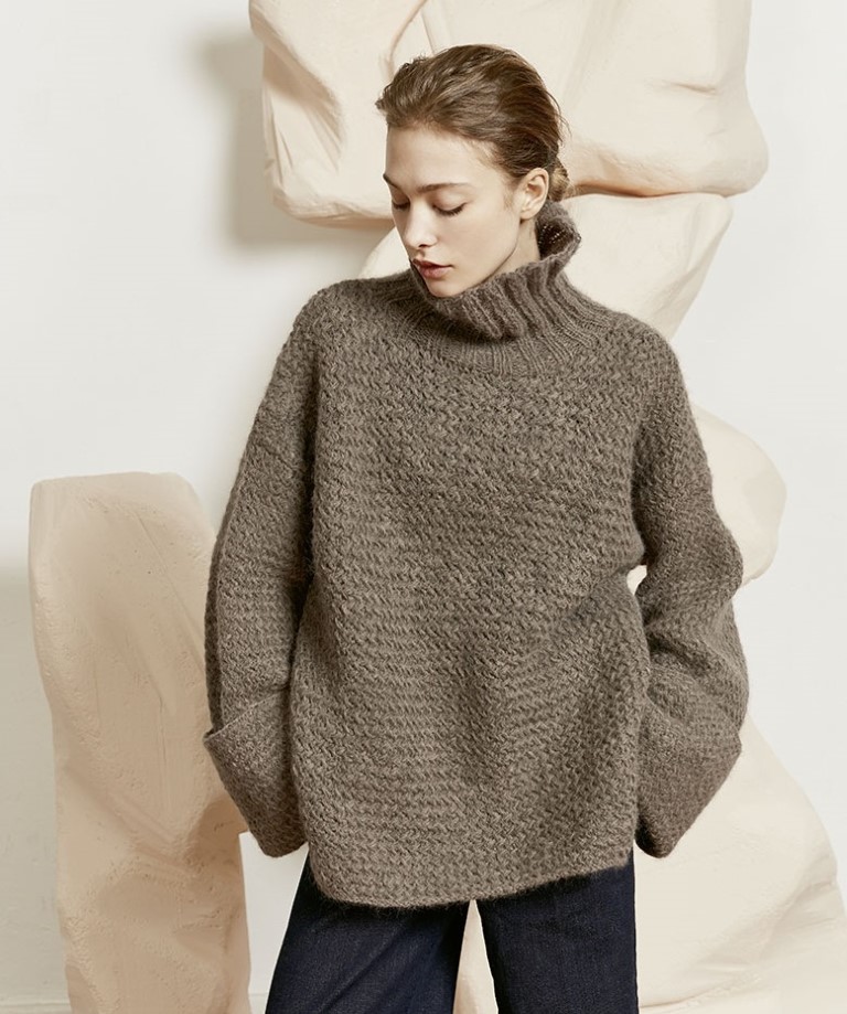 Artikelbild 1 des Artikels “Pullover mit Strukturmuster aus Malou Light 887.0259 - Mandarine | L-XL (450g)“