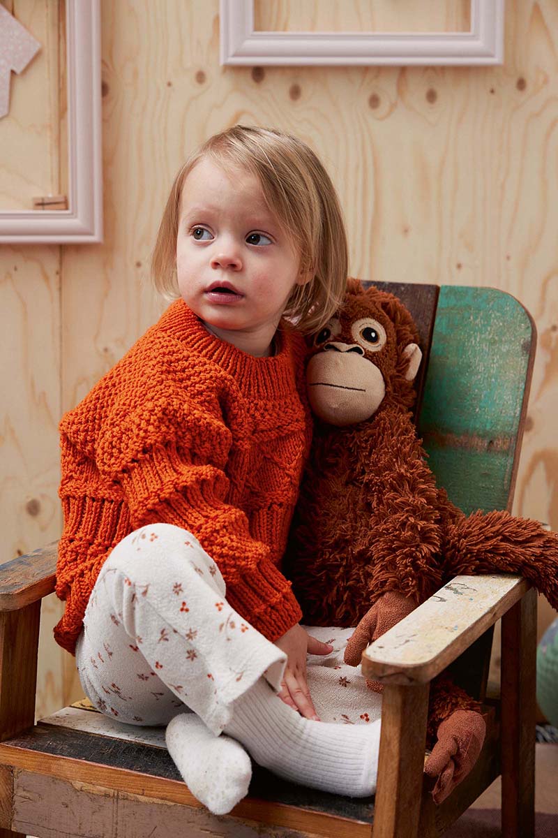 Artikelbild 1 des Artikels “Pullover Selma aus Merino 200 Bebé 71.0368 - dunkelbraun | 80-86 (350g)“