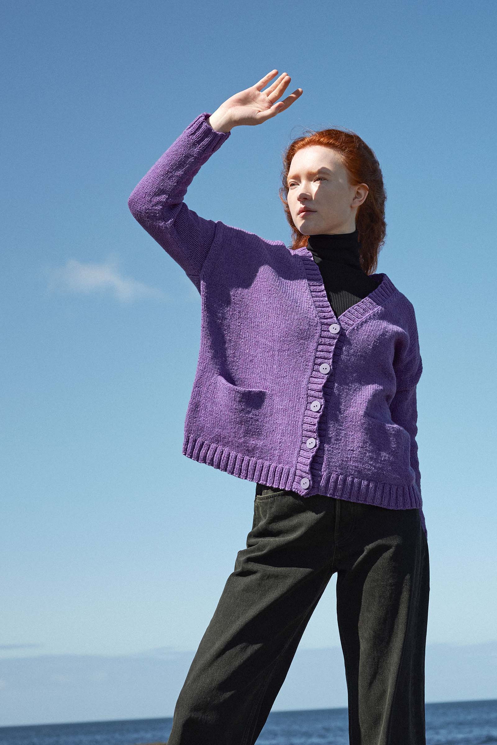 Artikelbild 1 des Artikels “Jacke Brenna aus Donegal Woolen Spun 1172.0066 - beere | L-XL (800g)“
