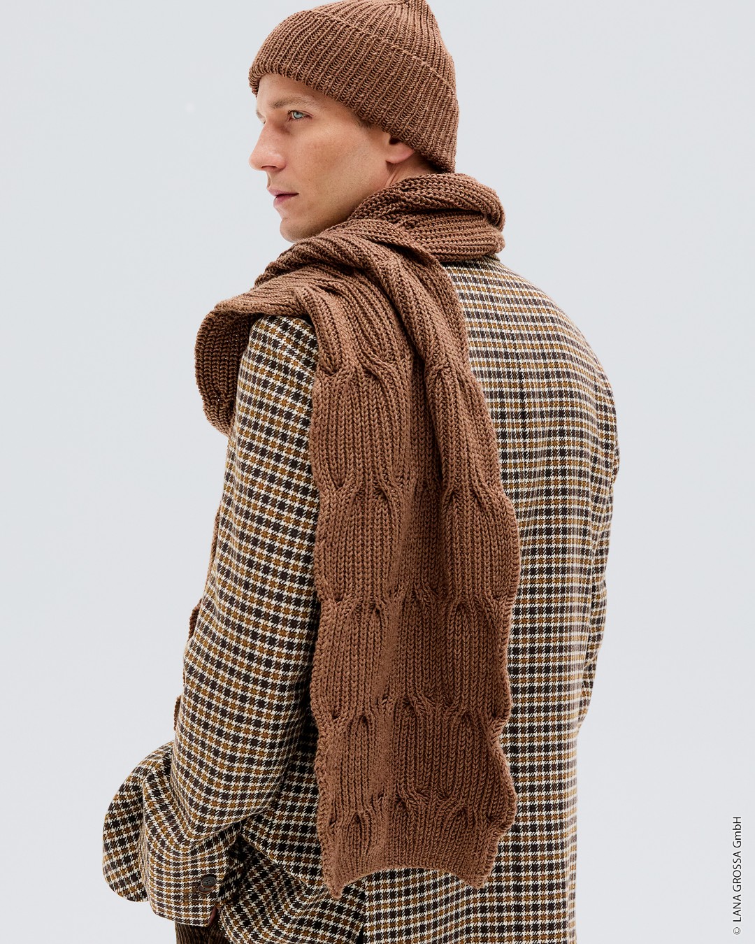 Artikelbild 1 des Artikels “Schal Im Halbpatent-Zopfmuster aus Cool Wool Big Mélange (We Care) “
