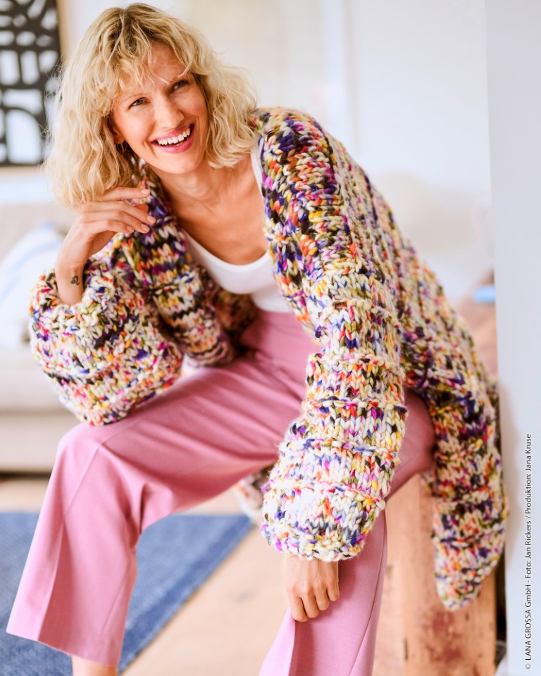 Artikelbild 1 des Artikels “Jacke Mit Querrippenmuster aus Confetti “