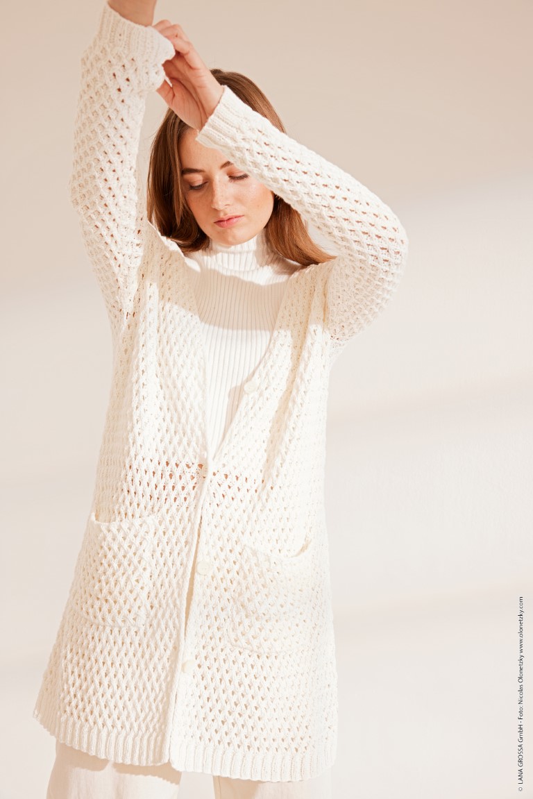 Artikelbild 1 des Artikels “Cardigan mit Netzmuster aus Elastico “