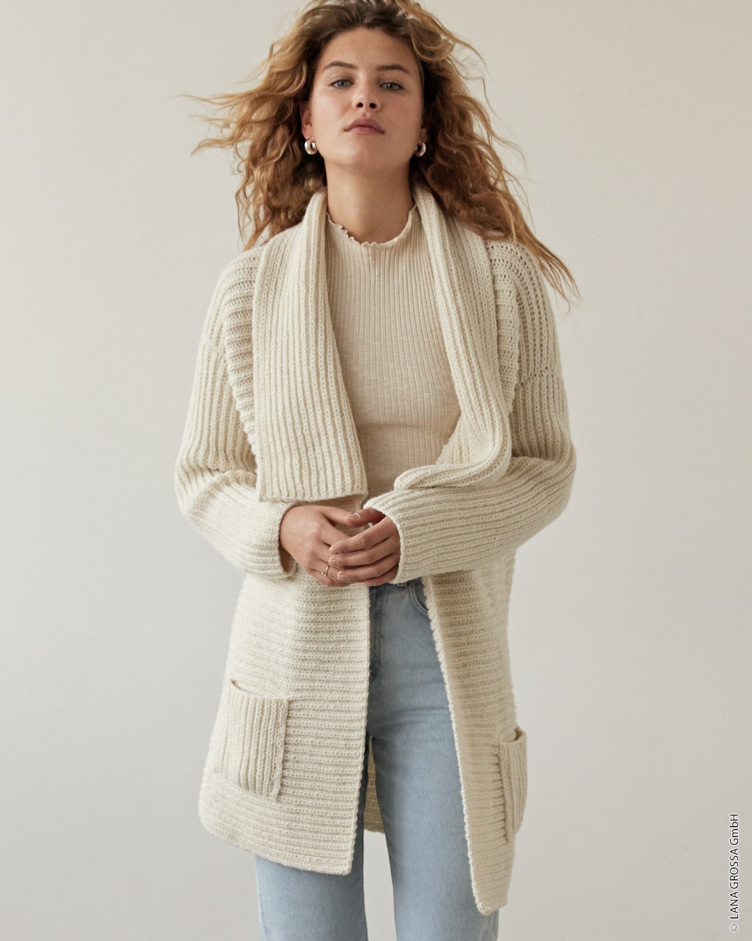 Artikelbild 1 des Artikels “Cardigan Mit Taschen aus Alta Moda Alpaca “