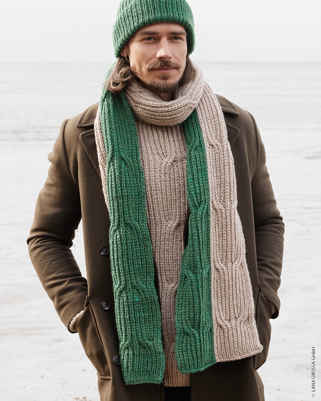 Artikelbild 1 des Artikels “Schal Mit Halbpatent aus Zopfmuster - Alta Moda Cashmere 16 “