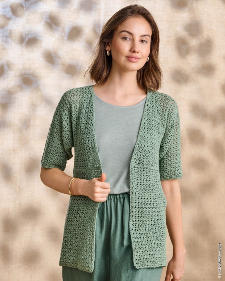 Artikelbild 1 des Artikels “Häkeljacke aus Summer Cashmere “