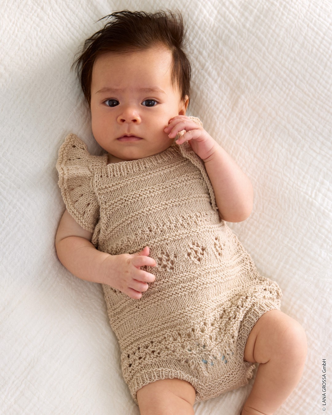 Artikelbild 1 des Artikels “Strampler Mit Lochmuster aus  Cool Wool Baby “