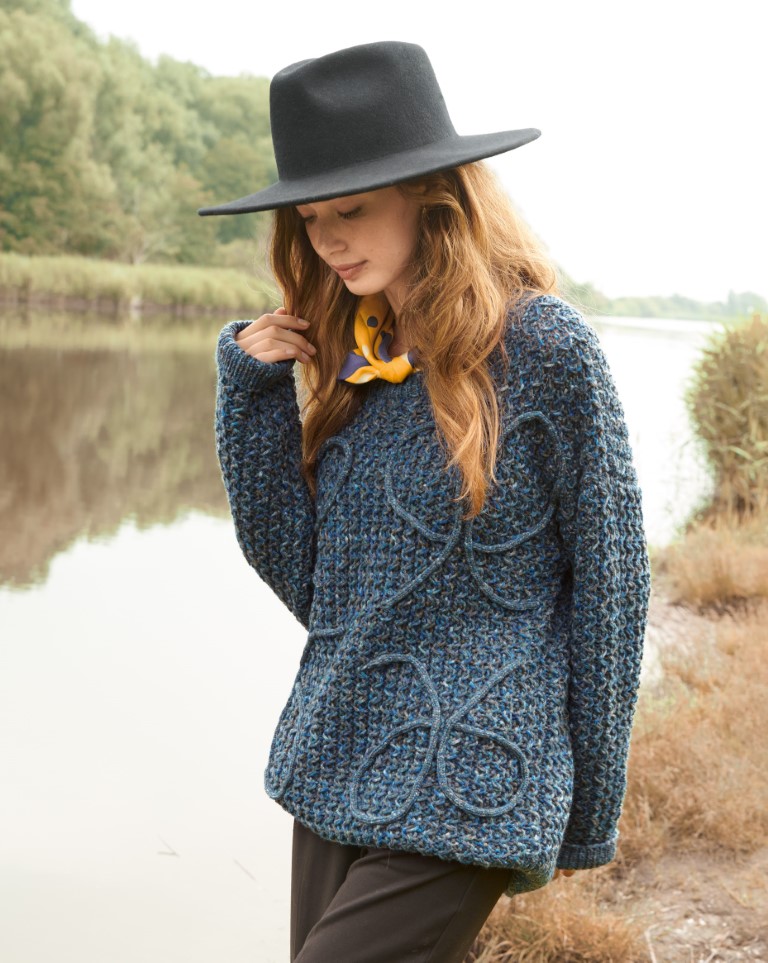 Artikelbild 1 des Artikels “Pulli im Zopfstrukturmuster aus Cool Merino “