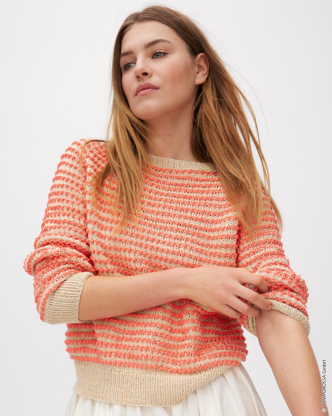 Artikelbild 1 des Artikels “Topdown Pullover aus Promessa & Landlust Sommerseide “