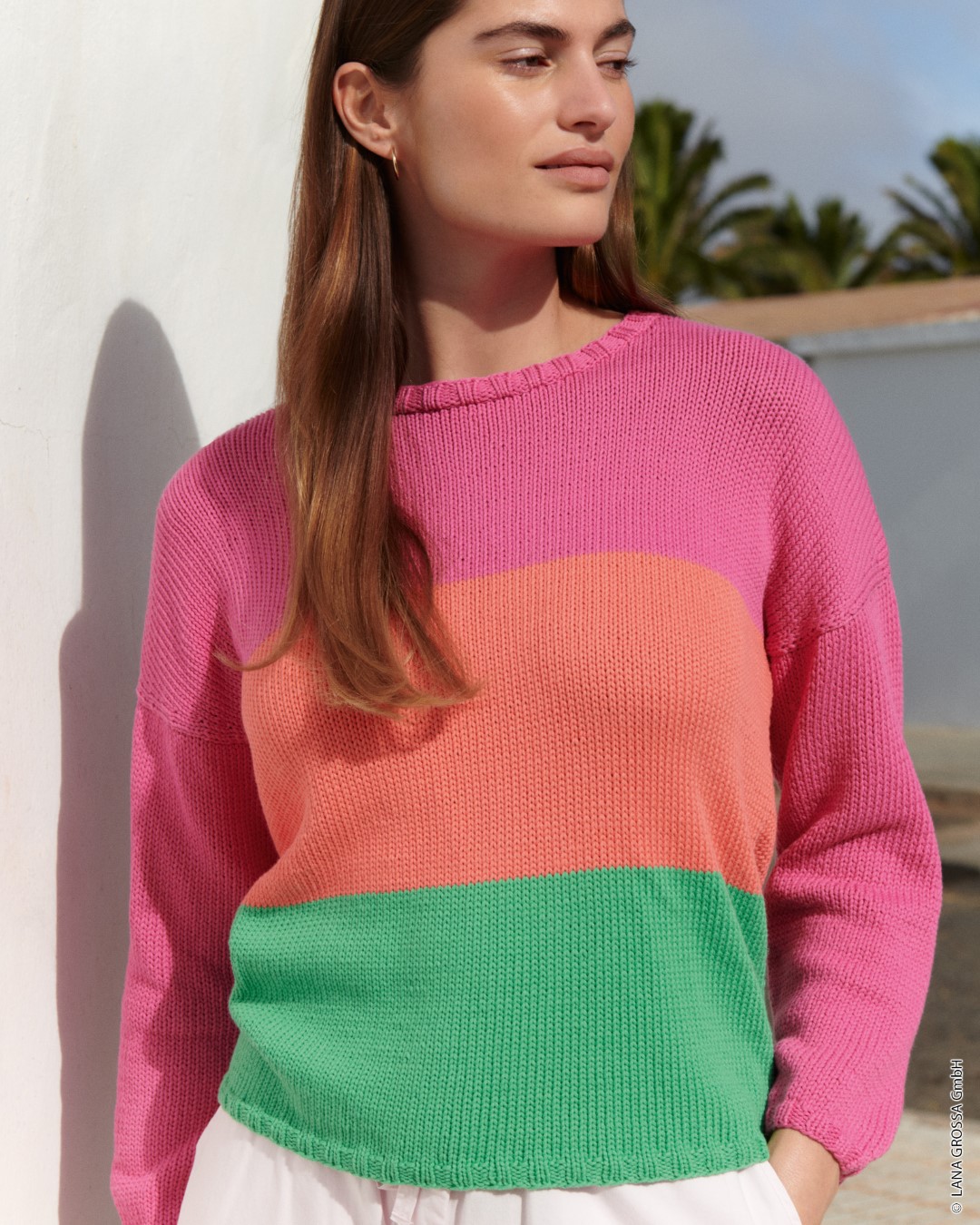 Artikelbild 1 des Artikels “Pullover mit Blockstreifen aus Promessa “