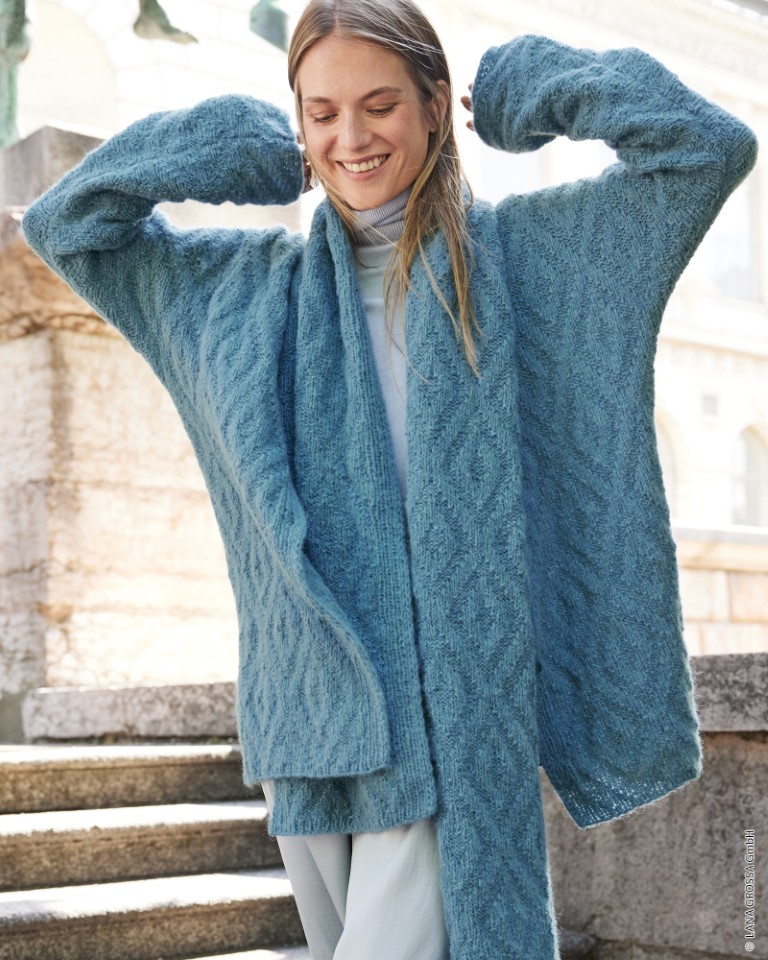 Artikelbild 1 des Artikels “Cardigan Im Rautenmuster aus Nebbia “