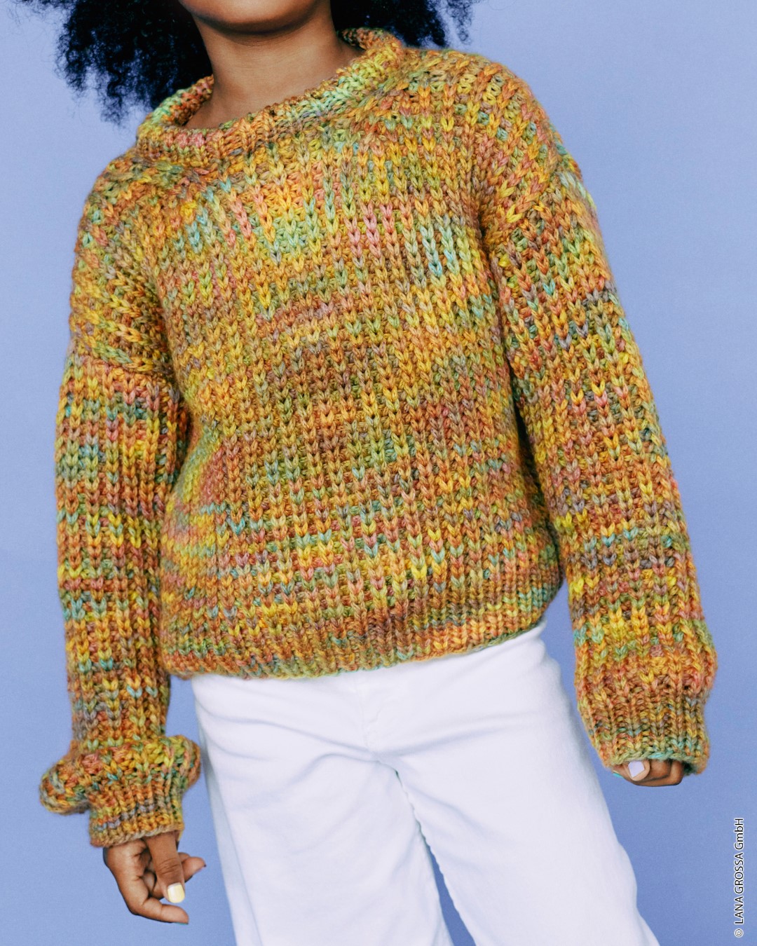 Artikelbild 1 des Artikels “Pullover Im Halbpatent aus Cool Merino Big (Color) “