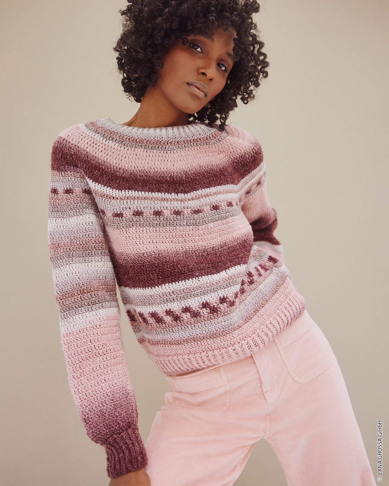 Artikelbild 1 des Artikels “Top Down Häkelpullover aus Gomitolo Dipinto “