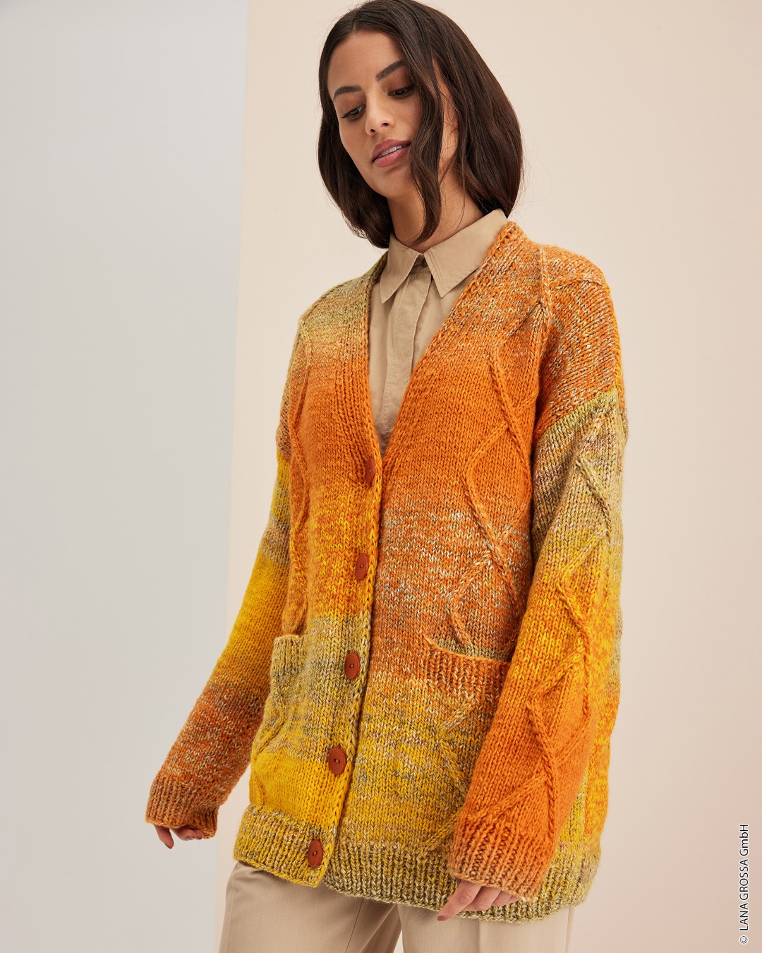 Artikelbild 1 des Artikels “Jacke Mit Zopf aus Gomitolo Fusione “