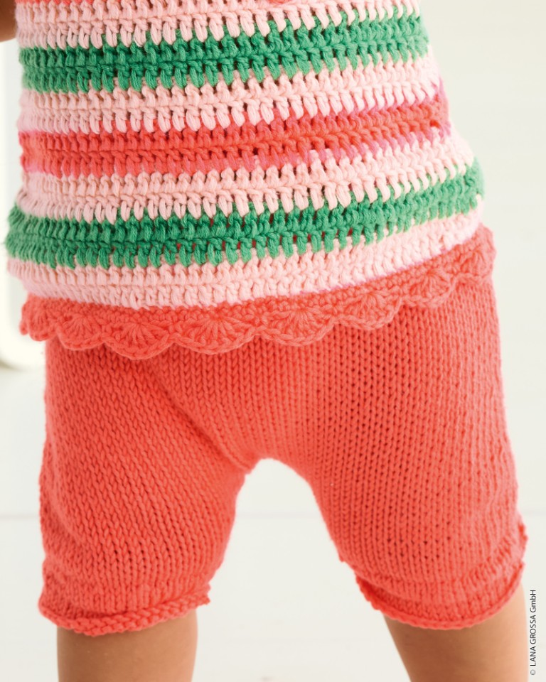 Artikelbild 1 des Artikels “Hose Mit Schleifen aus Soft Cotton 49 - Neongrün | 50/56 - 74/80 (100g)“