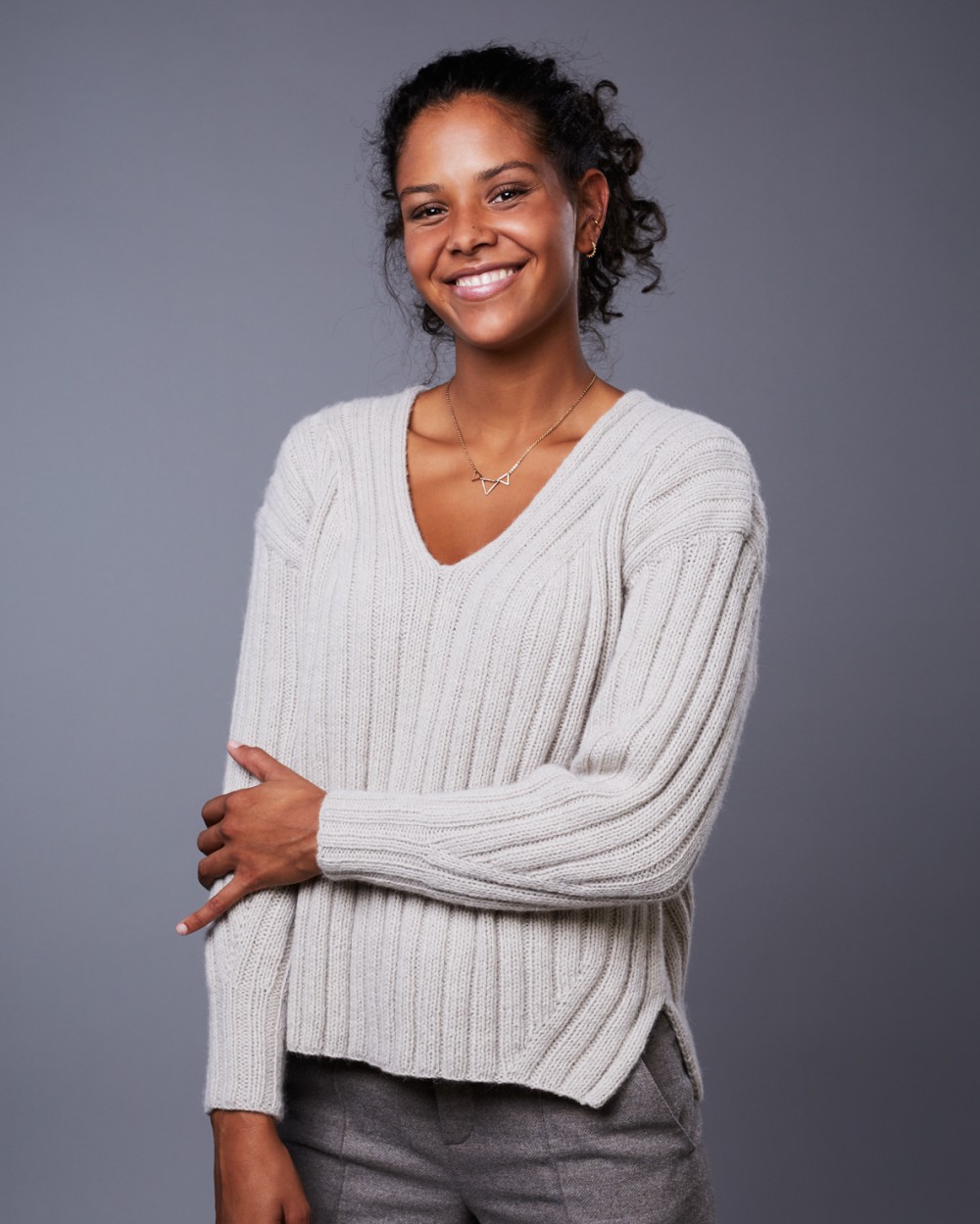 Artikelbild 1 des Artikels “Pullover Lynn aus Lamana Bergamo 37 - Perlgrau | L (450g)“