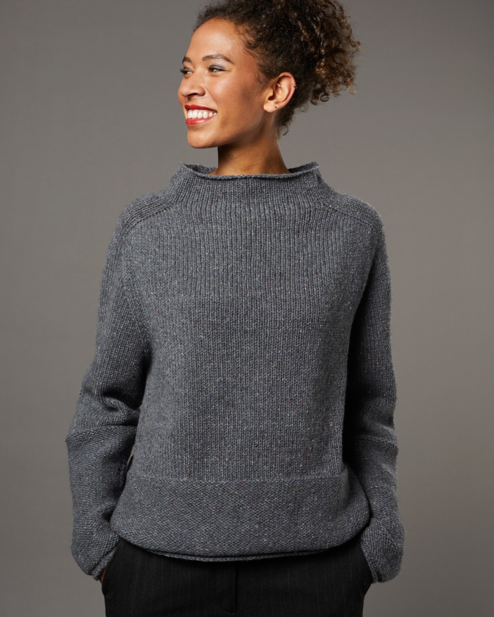 Artikelbild 1 des Artikels “Pullover Nora aus Lamana Como Grande Tweed 57 - Marmor meliert | XXXL (600g)“