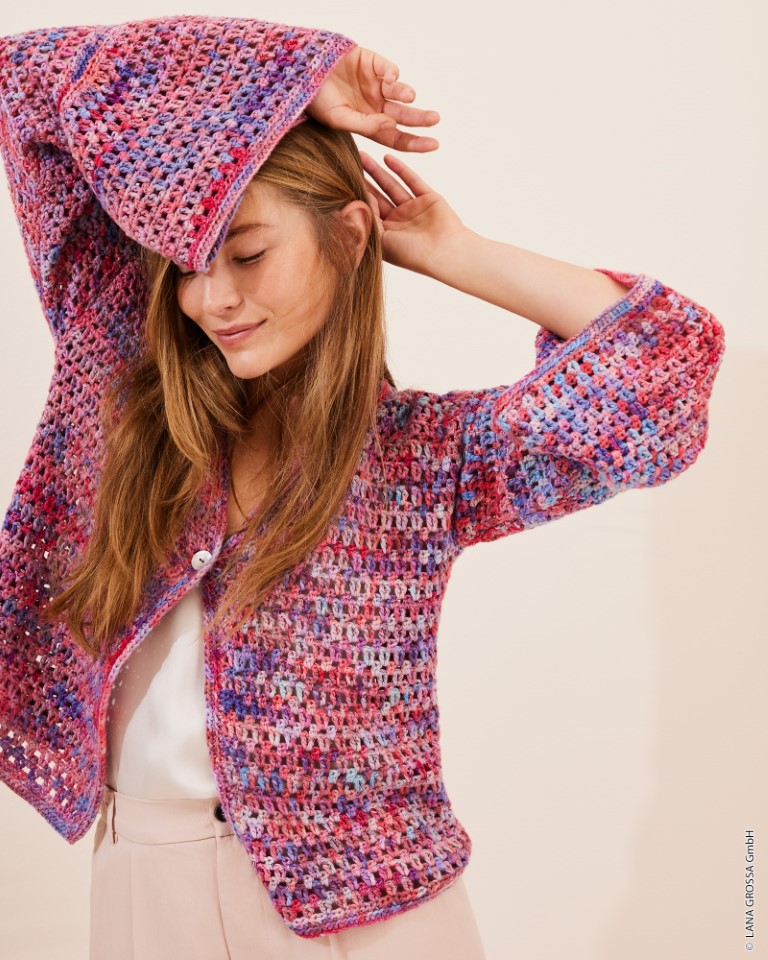 Artikelbild 1 des Artikels “Jacke Mit Gittermuster aus Cotonella Multi “