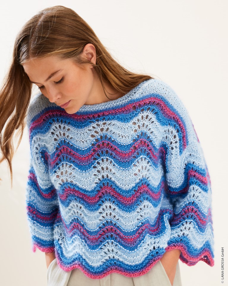 Artikelbild 1 des Artikels “Shirt Mit Wellenmuster aus Silkhair & Summer Softness “