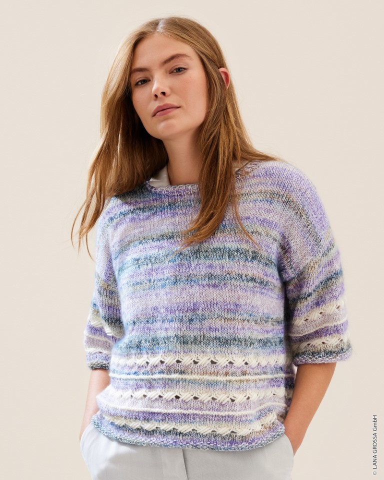 Artikelbild 1 des Artikels “Pullover Mit Musterkombi aus Ecopuno & Cottonhair & Summer Softness “