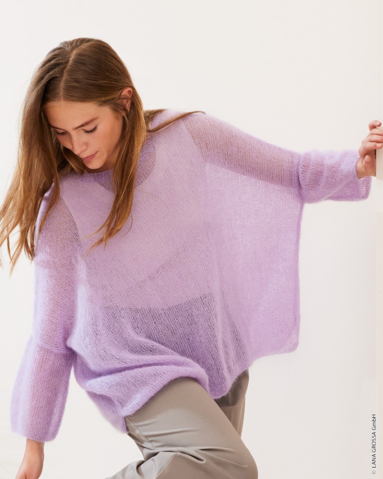 Artikelbild 1 des Artikels “Shirt Mit Schlitz aus Silkhair 74 - Rosenholz | 44/4, 48/50 (150g)“