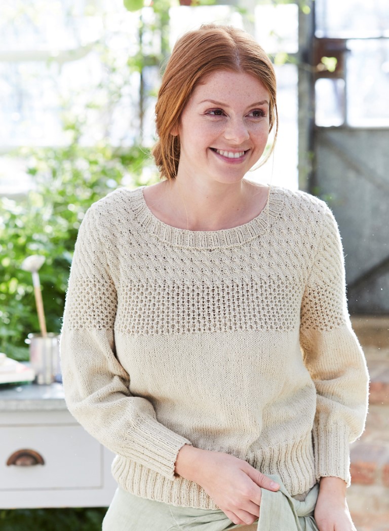Artikelbild 1 des Artikels “Mustermix-Pullover aus LandLust Sommerseide “