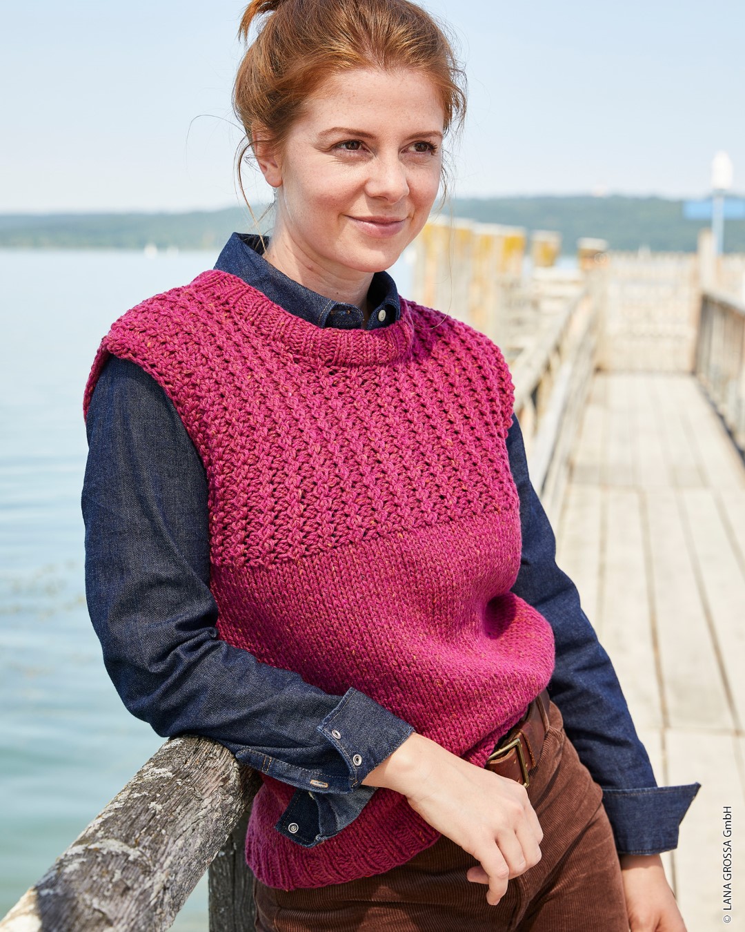 Artikelbild 1 des Artikels “Pullunder Mit Rippen-Zopfmuster aus Landlust Soft Tweed 90 “