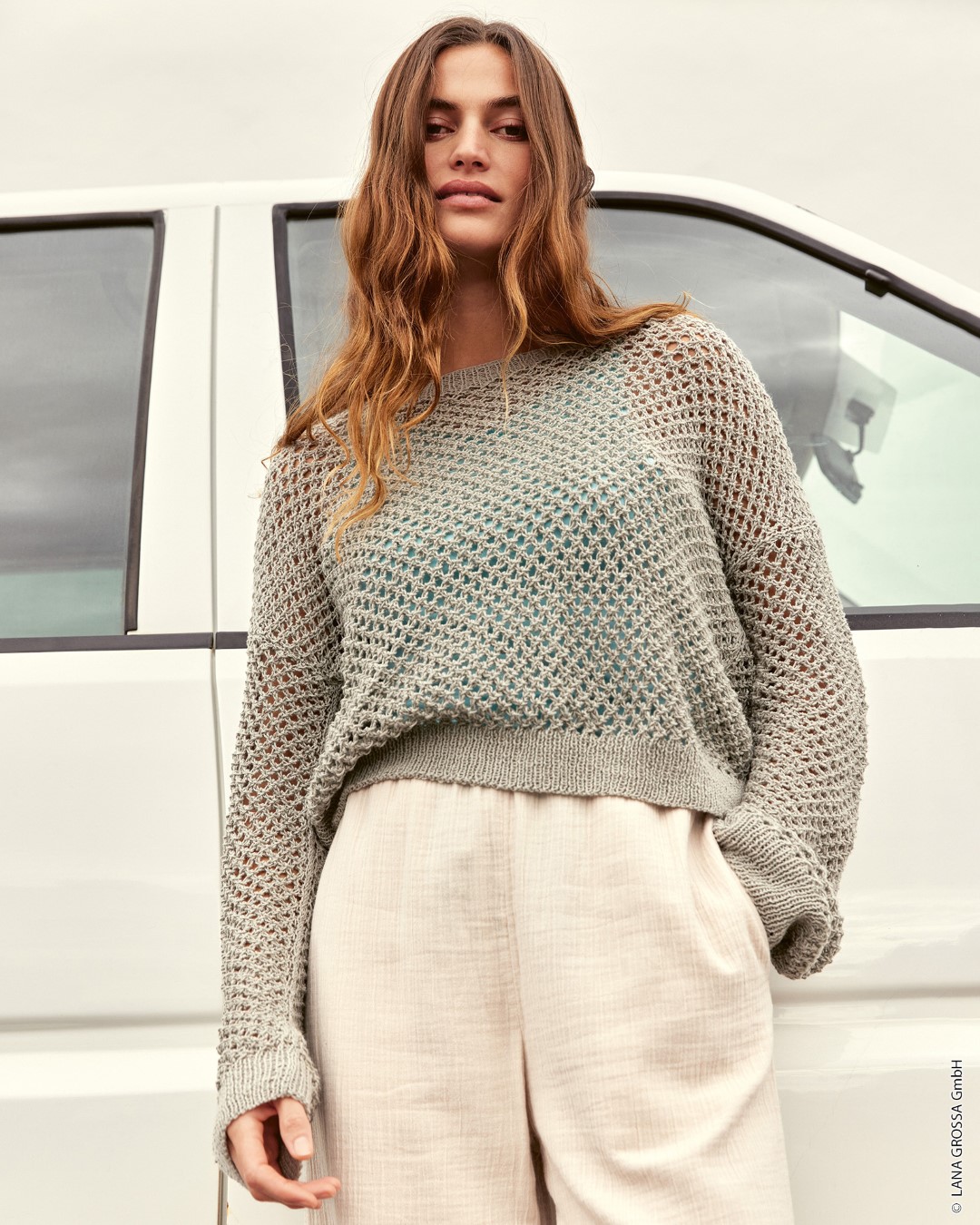 Artikelbild 1 des Artikels “Pullover Im Gittermuster aus Linissimo “
